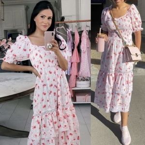 LoveShackFancy Cosette Smocked floral dress 1X